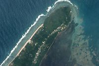 This handout satellite image made available by 2022 Planet Labs PBC shows an picture of the town of Kanokupolu on Tongatapu island, the main island of Tonga on January 14, 2022, a day before the eruption of nearby Hunga-Tonga-Hunga-Ha'apai volcano which devastated many of the nearby islands and caused a tsunami across the Pacific Ocean. (Photo by Handout / � 2022 Planet Labs PBC. / AFP) / ---- EDITORS NOTE --- RESTRICTED TO EDITORIAL USE - MANDATORY CREDIT "AFP PHOTO /  � 2022 Planet Labs PBC." - NO MARKETING - NO ADVERTISING CAMPAIGNS - DISTRIBUTED AS A SERVICE TO CLIENTS