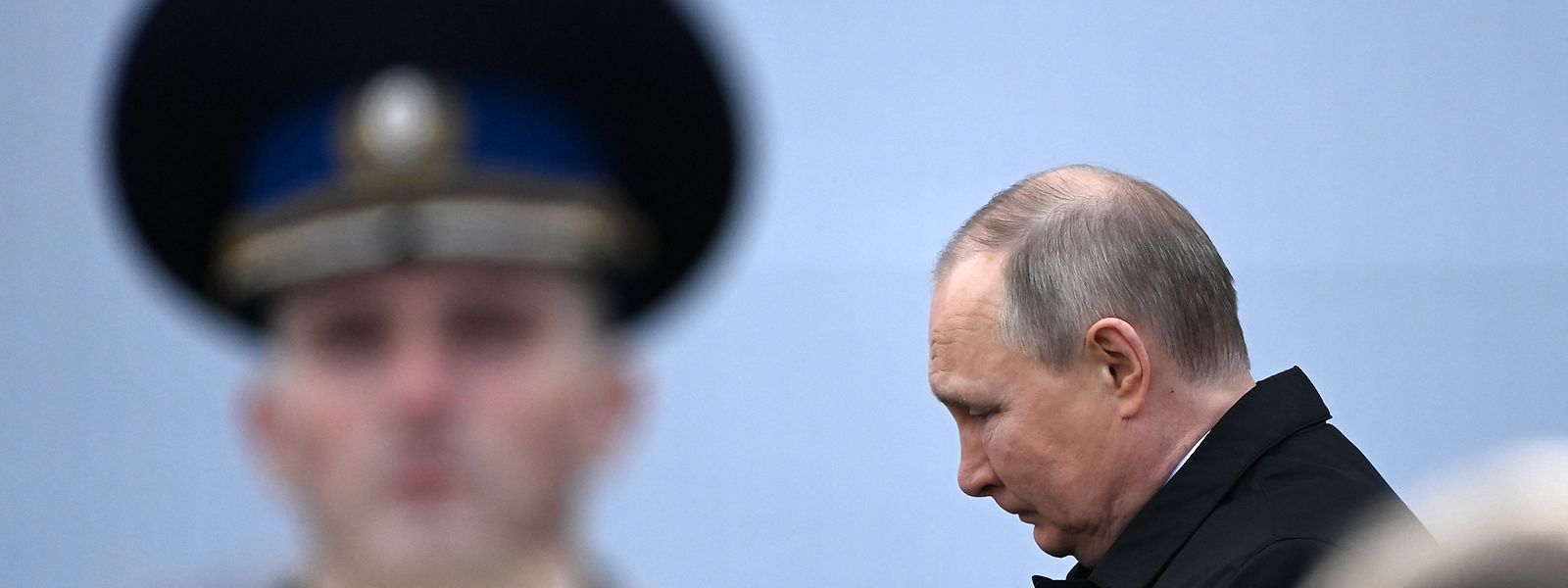 Putin à chegada às comemorações do Dia da Vitória, em Moscovo, a 9 de maio de 2022.