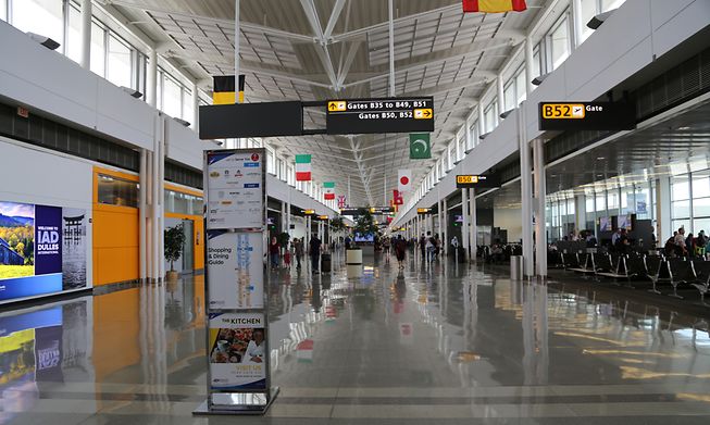 Washington DC airport in the US