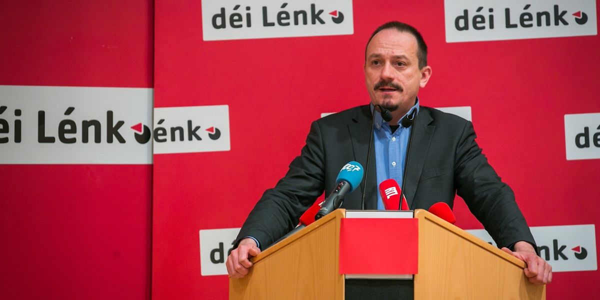 Der Abgeordnete Marc Baum bei seiner Rede vor dem Kongress.