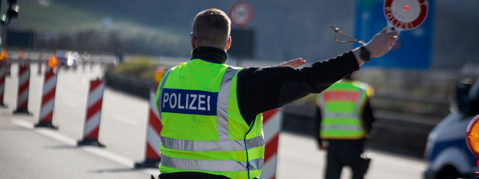 Auch wenn die Grenzkontrollen, wie hier in Schengen, von der deutschen Bundespolizei durchgeführt wurden, war auch die luxemburgische Douane beteiligt.
