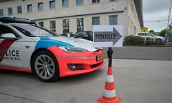 Sicherheitskontrolle des Fuhrparks am Tag vor dem Staatsbegräbnis von Grand Duc Jean. SALT Police Hamm / Foto: Steve REMESCH