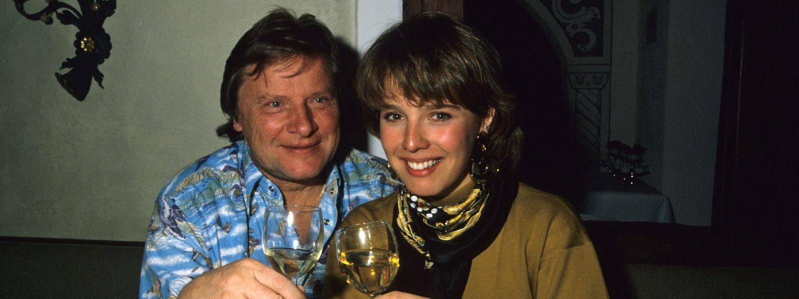 Désirée Nosbusch im April 1983 mit ihrem damaligen Lebensgefährten Georg Bossert.