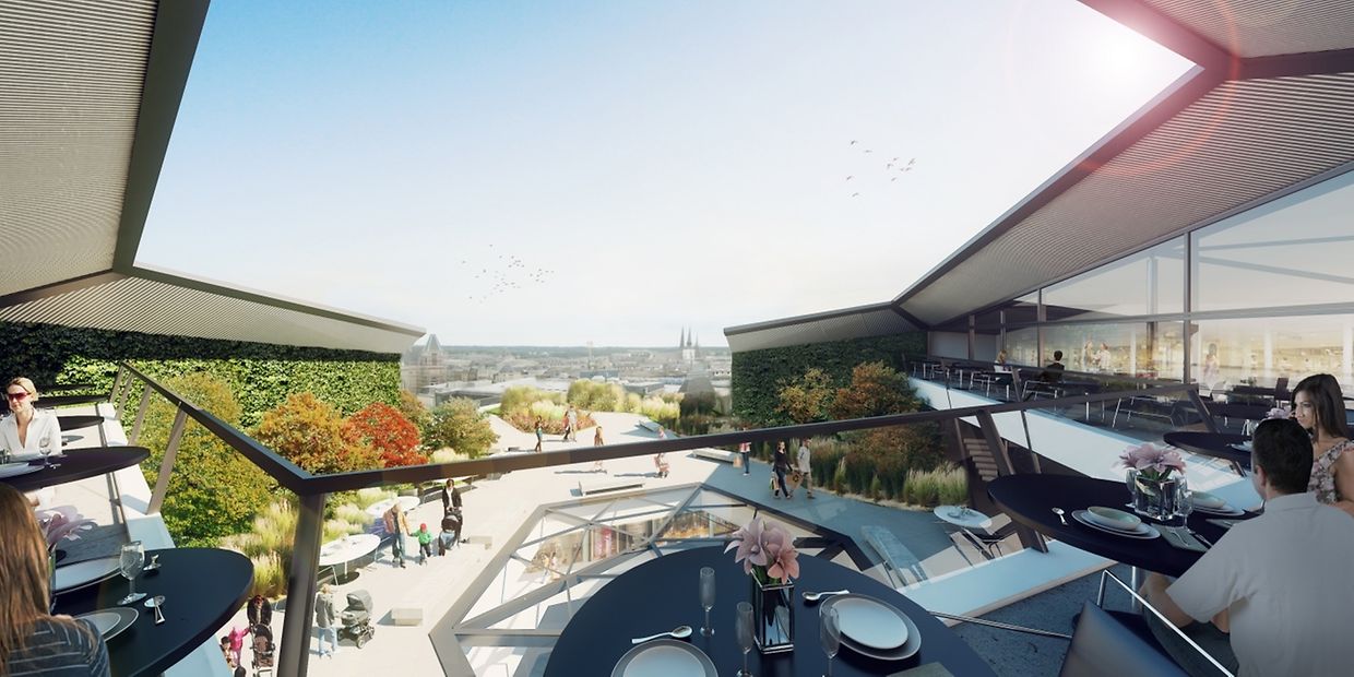 Cuisine sud-américaine pour les clients du restaurant installé sur le rooftop.