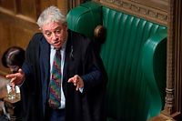 A handout photograph released by the UK Parliament shows the speaker of the House of Commons, John Bercow gesturing as he speaks to MPs in the House of Commons in London on January 15, 2019, during the debate on the Brexit withdrawal bill. - Parliament is to finally vote today on whether to support or vote against the agreement struck between Prime Minister Theresa May's government and the European Union. (Photo by Jessica TAYLOR / UK PARLIAMENT / AFP) / RESTRICTED TO EDITORIAL USE - NO USE FOR ENTERTAINMENT, SATIRICAL, ADVERTISING PURPOSES - MANDATORY CREDIT " AFP PHOTO /JESSICA TAYLOR / UK Parliament"