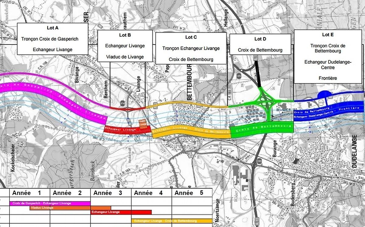 L'évolution des travaux sur l'autoroute A3.