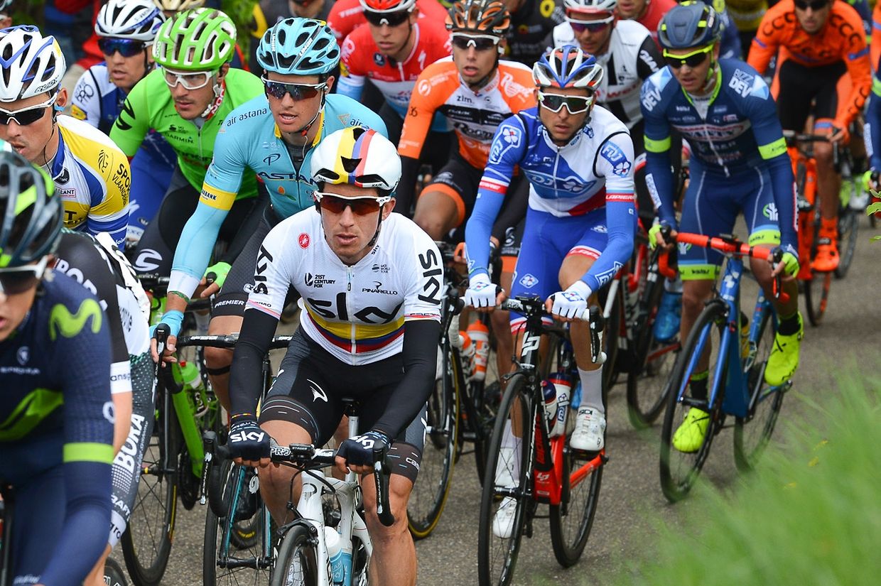 Sergio Henao (COL/Team Sky) und Jakob Fuglsang (DK/Astana) 