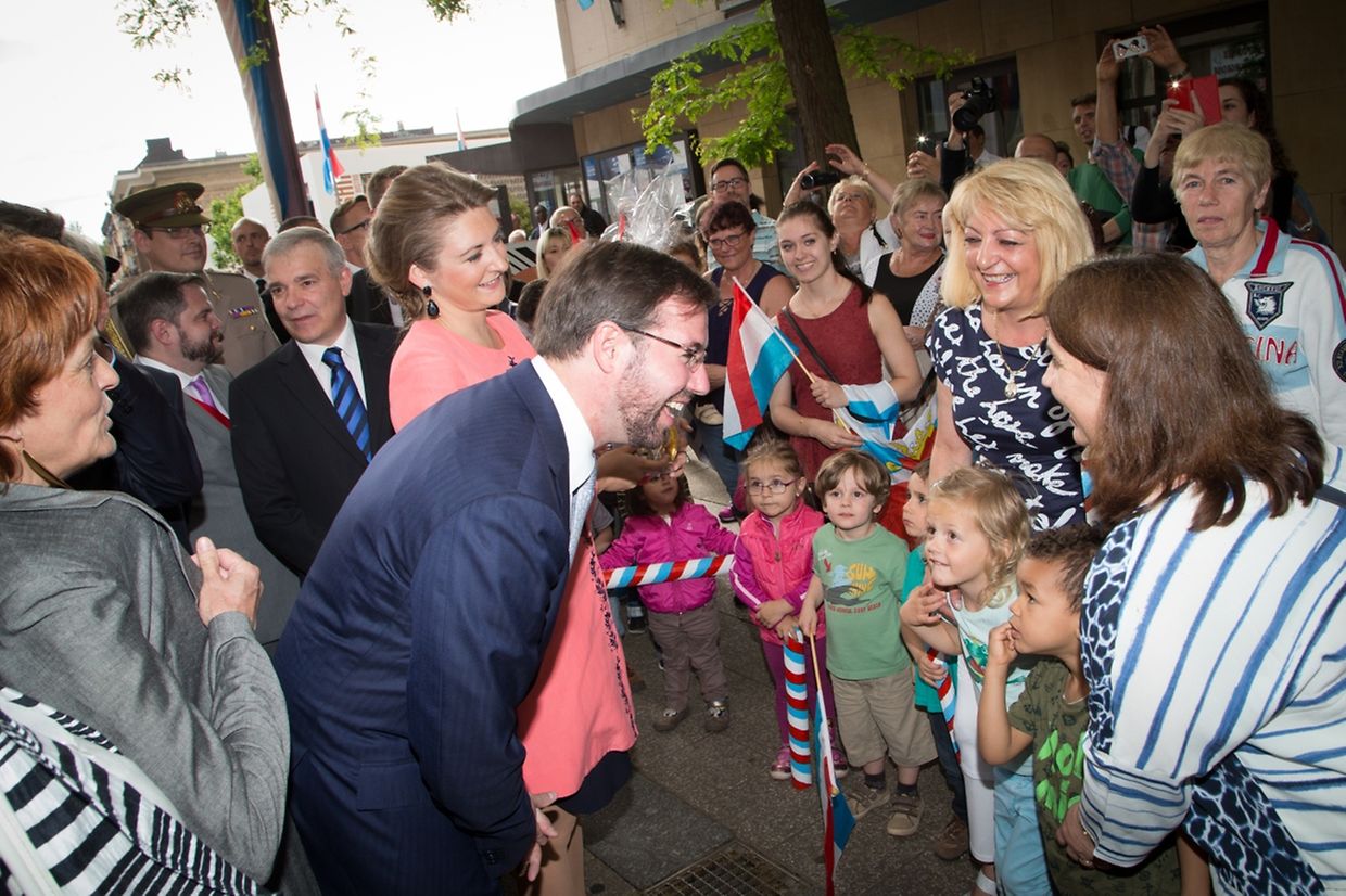 Auf dem Weg zum Rathausplatz.