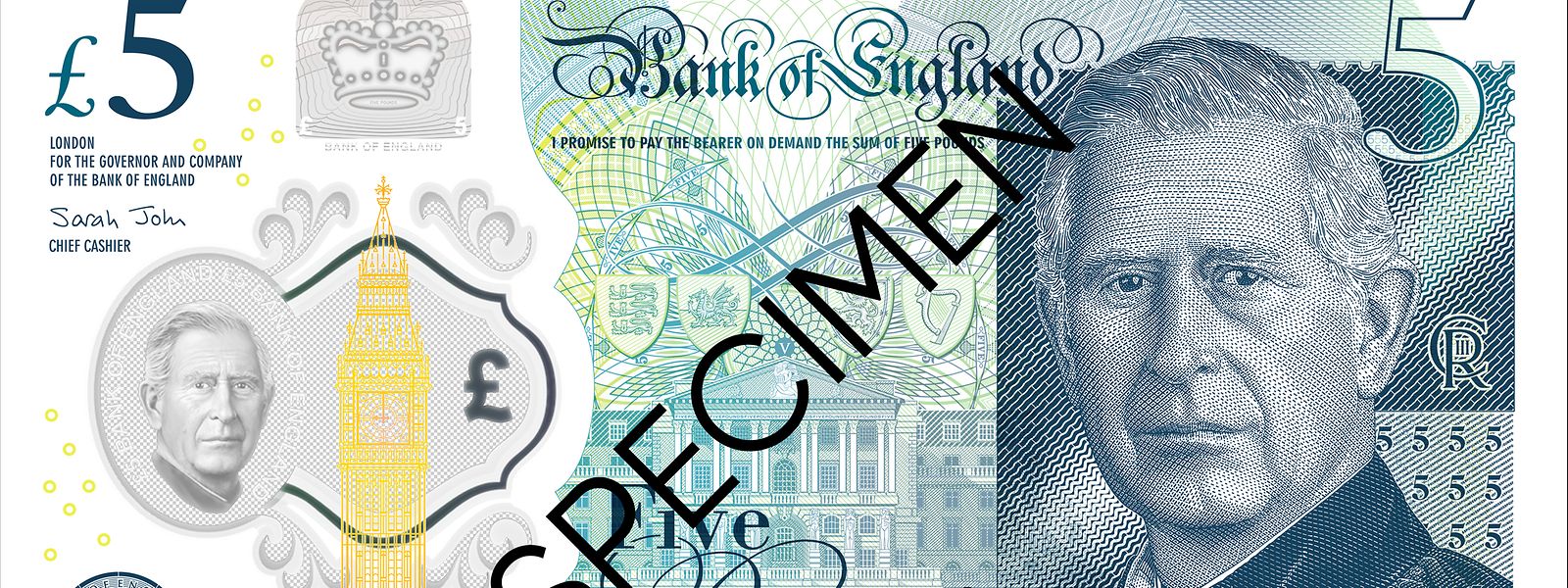 Ein junger König: Die britische Notenbank hat erstmals Banknoten mit dem Abbild des neuen Königs Charles III. vorgestellt. Die Scheine sollen 2024 in Umlauf kommen.