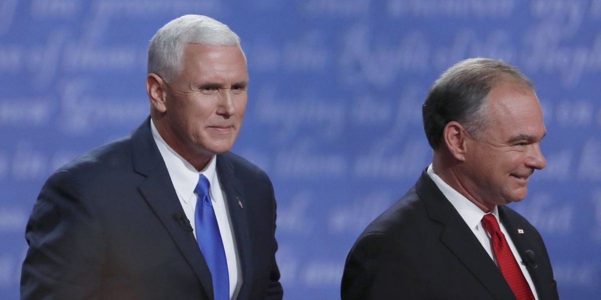 Der republikanische Vizekandidat Mike Pence (links) und sein demokratischer Konkurrent Tim Kaine lieferten sich einen fairen Schlagabtausch.