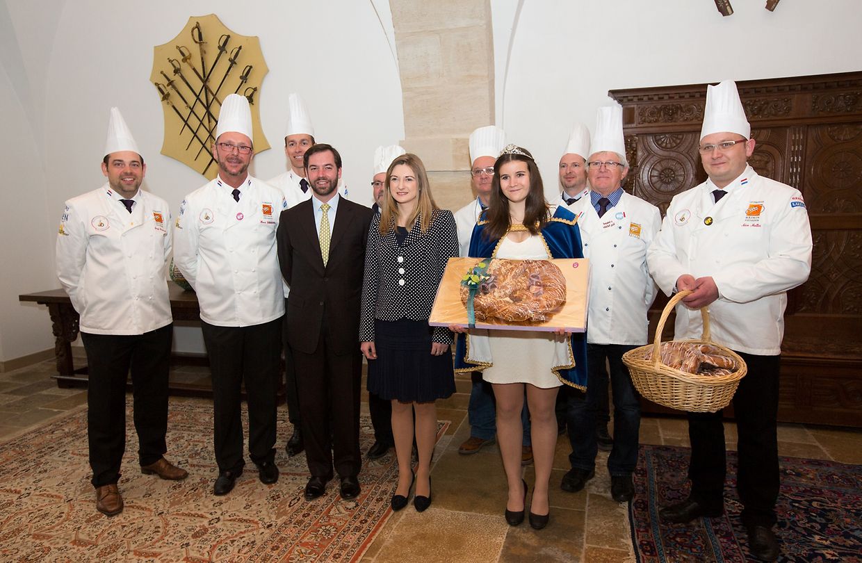 Março de 2015: com a Federação dos Padeiros e Pasteleiros, por ocasião do "Bretzelsonnedeg".