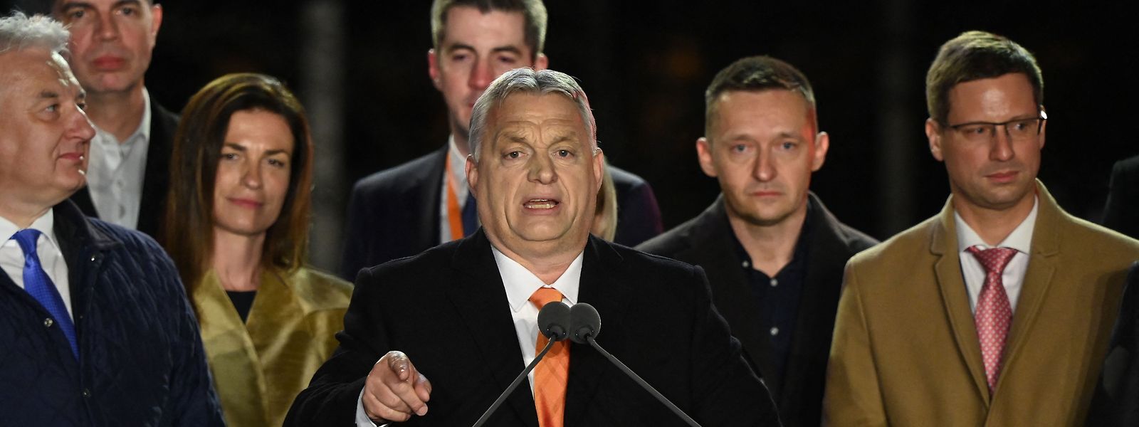 Viktor Orbán bedankte sich bei seinen Anhängern der Fidesz-Partei.