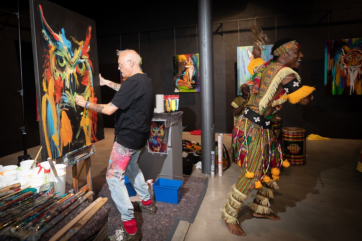 Action Painting Marco Weiten - espace H2O - Differdange -  - 24/09/2020 - photo: claude piscitelli
