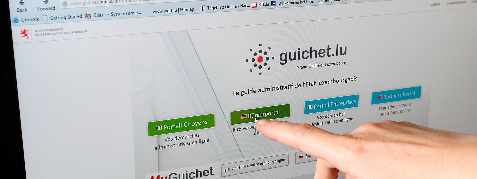 Le site guichet.lu a été lancé dès 2014. Son design a depuis évolué. 