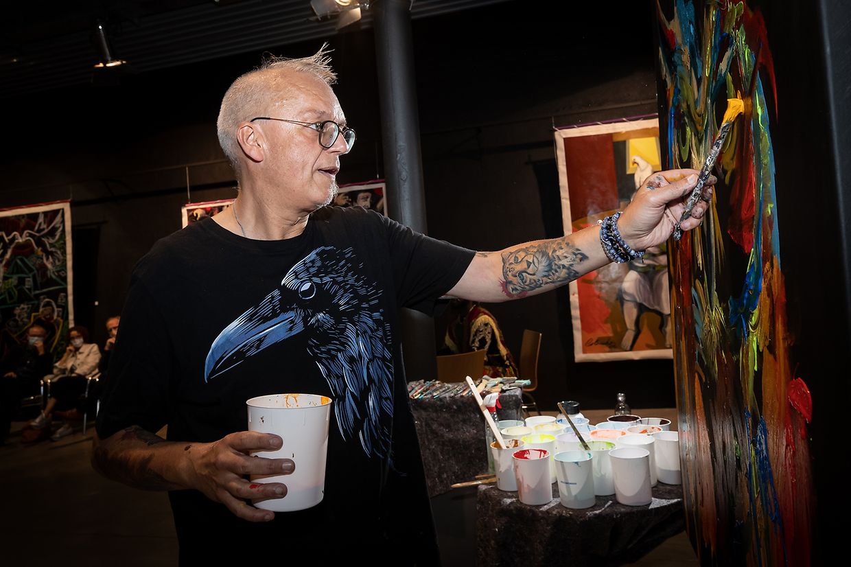 Action Painting Marco Weiten - espace H2O - Differdange -  - 24/09/2020 - photo: claude piscitelli