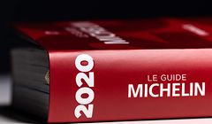 The 2020's Michelin Red Guide, the oldest European hotels and restaurants reference guide is pictured, on January 21 , 2020, in Paris. (Photo by JOEL SAGET / AFP)