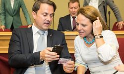 Ein Bild aus besseren Tagen: Premierminister Xavier Bettel, Familienministerin Corinne Cahen (beide DP).