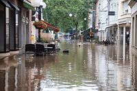  Echternach's main shopping street under water