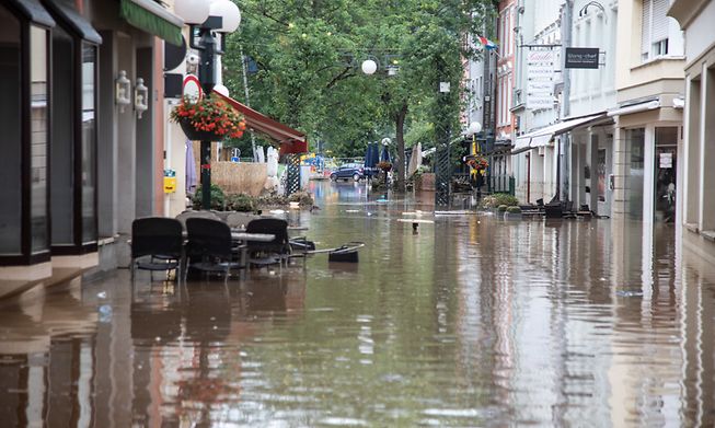  Echternach's main shopping street under water