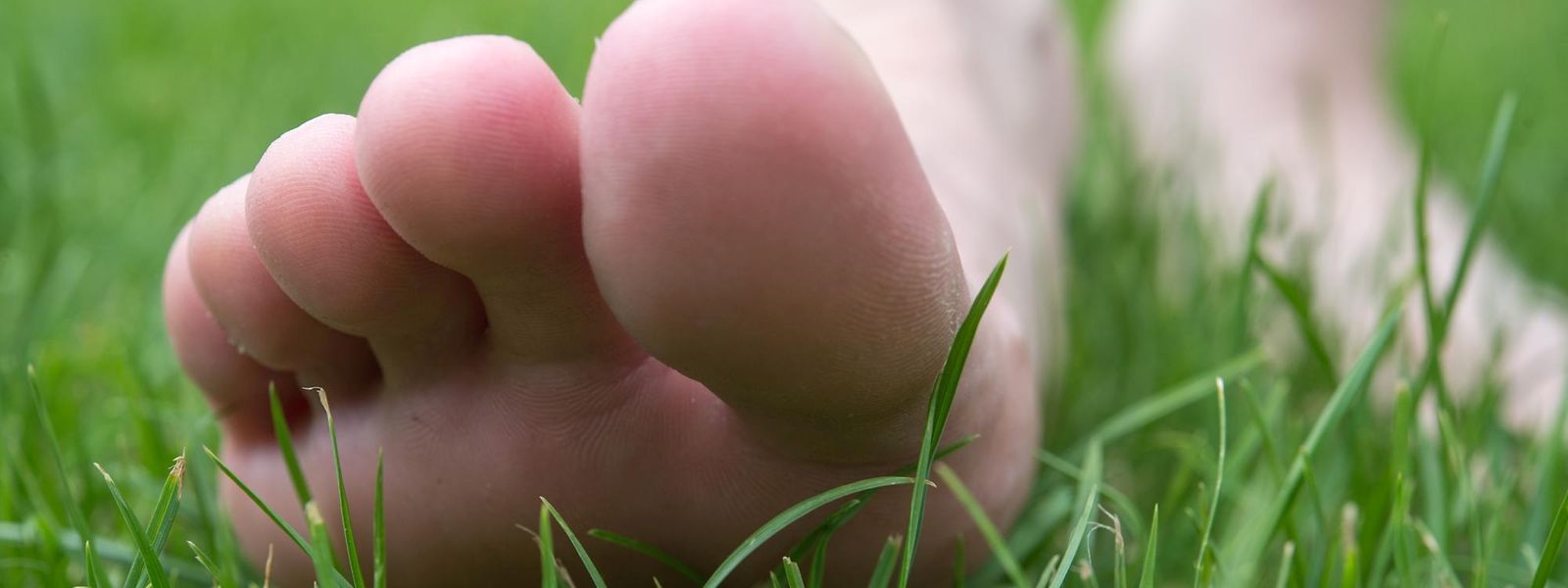 Eine Achtsamkeitsübung für warme Tage: langsam ein paar Schritte barfuß übers Gras gehen. Beim Aufsetzen der Füße auf das Abrollen achten und die Anspannung loslassen.