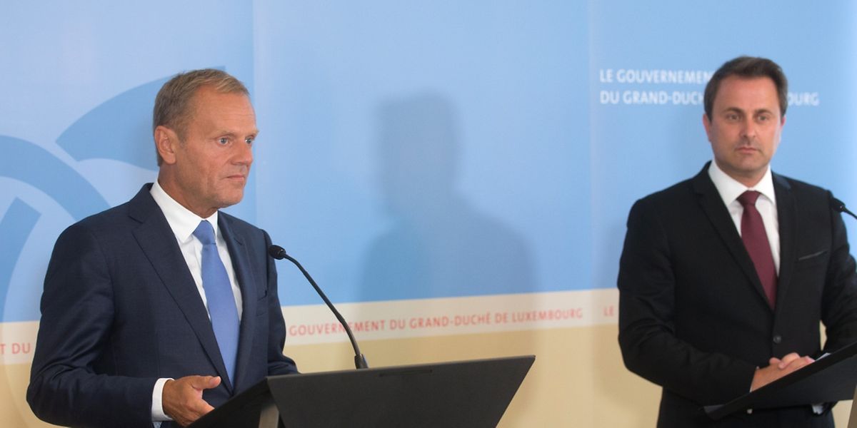 Xavier Bettel recebeu o presidente do Conselho europeu Donald Tusk esta quinta-feira para falar do Brexit