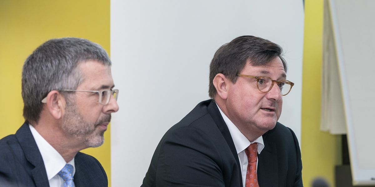 Serge de Cillia, CEO und Yves Maas, Präsident (v.l.), zogen gestern Bilanz über das vergangene Jahr und kommentierten die aktuelle Lage des Luxemburger Finanzplatzes.