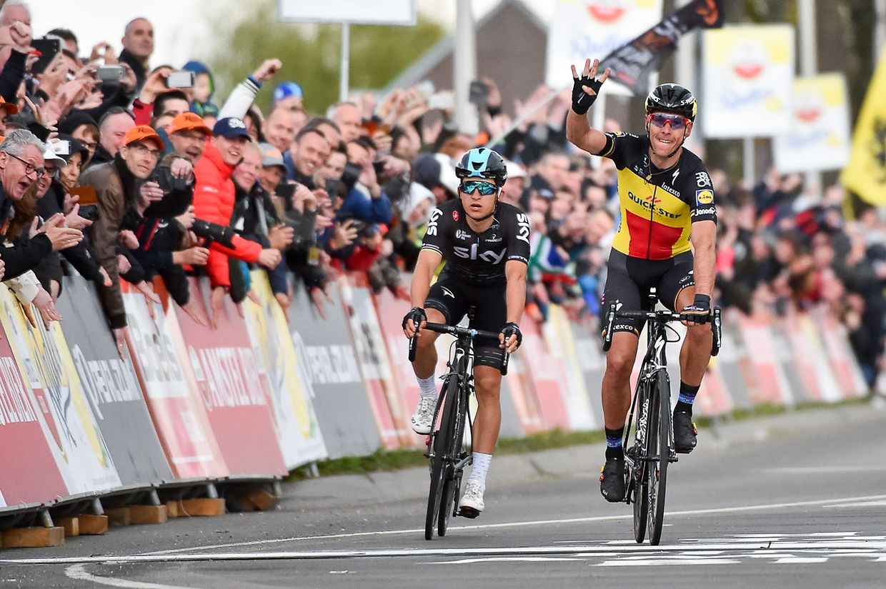 Philippe Gilbert (B/Quick-Step) gewinnt zum vierten Mal das Amstel Gold Race.