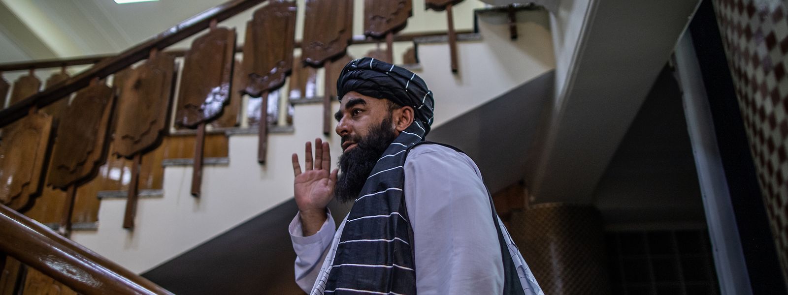 Porta-voz do governo taliban, em Cabul.