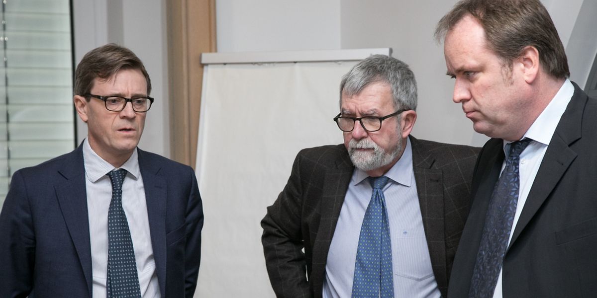 CFL-Generaldirektor Marc Wengler, Verwaltungsratspräsident Jeannot Waringo und Marc Hoffmann, Direktor des Personenverkehrs.