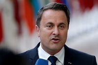 Luxembourg's Prime Minister Xavier Bettel speaks to the press as he arrives ahead of an European Council Summit at The Europa Building in Brussels, on June 20, 2019. (Photo by Aris Oikonomou / AFP)