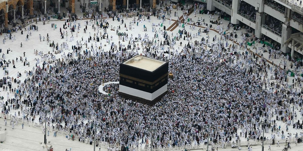 In Mekka Muslime Beginnen Hadsch