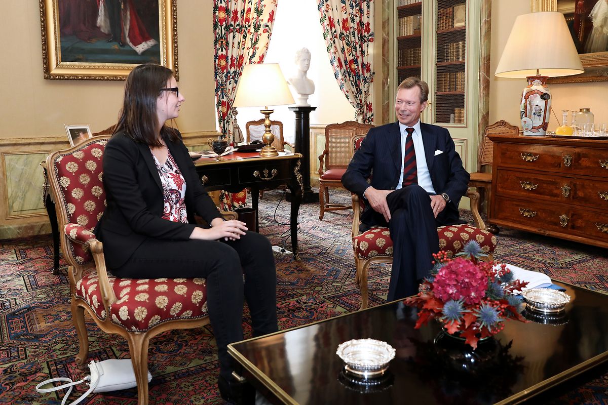 Carole Thoma (déi lénk) am Montagmorgen beim Großherzog.