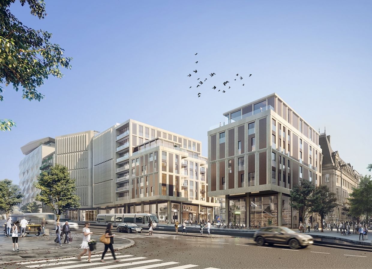 Il faudra s'habituer à cette touche de modernité devant l'ancien bâtiment de la poste.