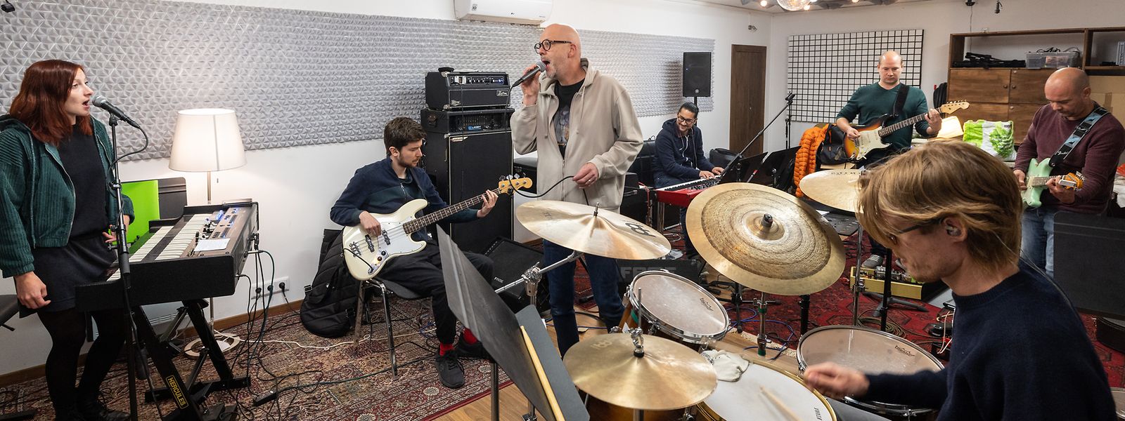   Répétition en famille pour le groupe de Marc Welter avant de retrouver les musiciens invités pour le concert mardi soir à Esch-Belval.