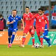 Fabio Wolfinger (Liechtenstein - 16) – Leandro Barreiro (Luxemburg – 16) / Fussball, Freundschaftsspiele 2020 / 07.10.2020 / Luxemburg - Liechtenstein / Stade Josy Barthel / Foto: Yann Hellers