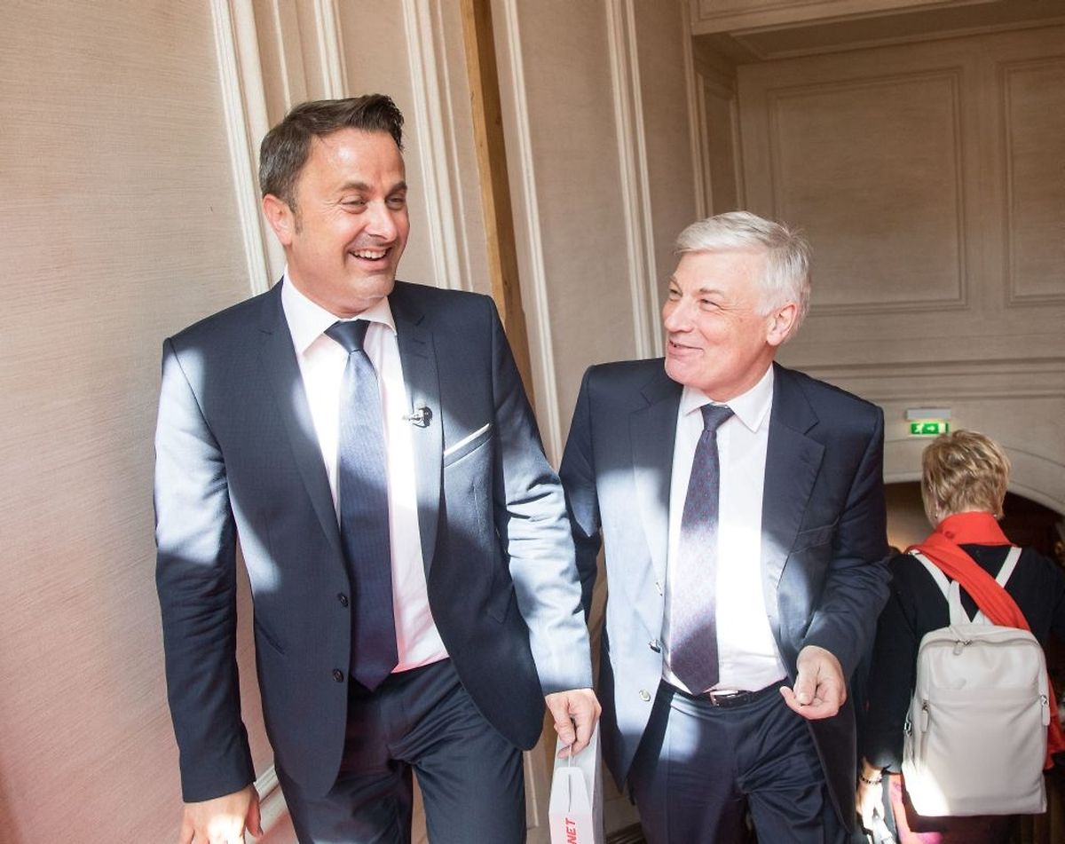 Prime minister Xavier Bettel and head of the opposition Claude Wiseler Photo: Guy Jallay