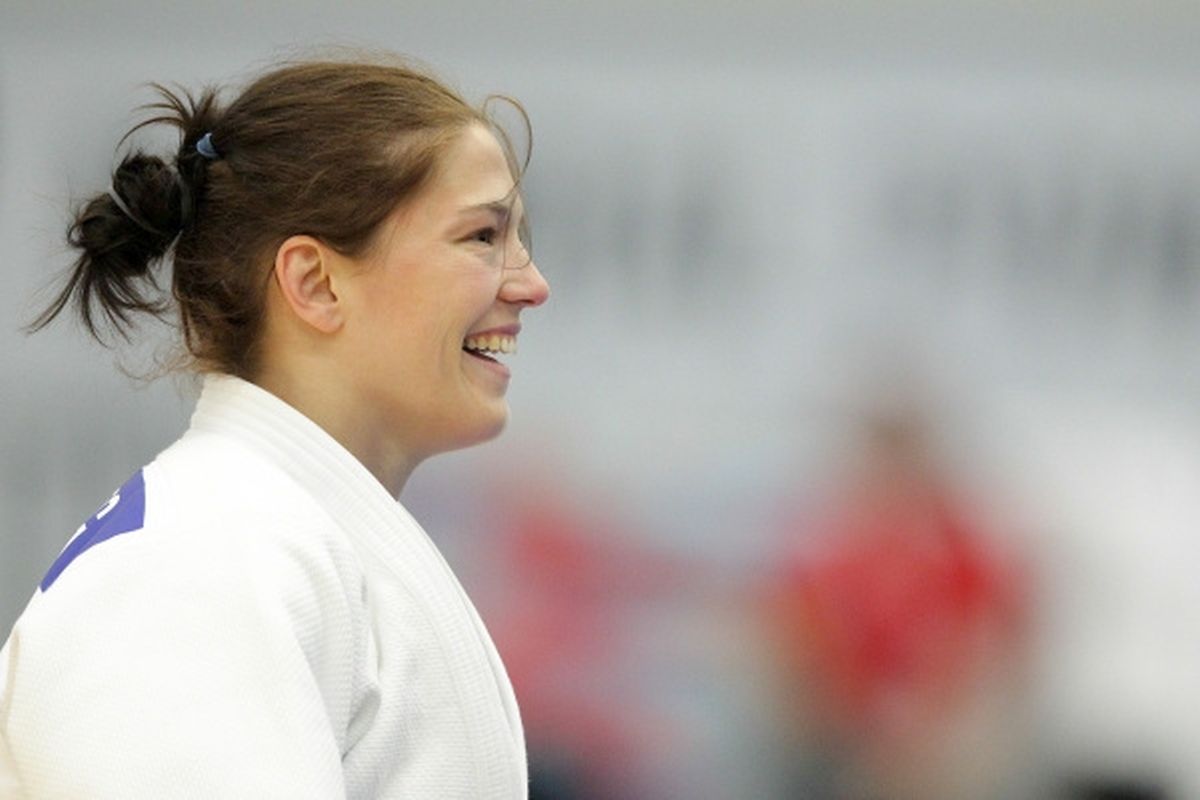 Lynn Mossong tout sourire. La judoka s'est montrée expéditive ce vendredi.
 