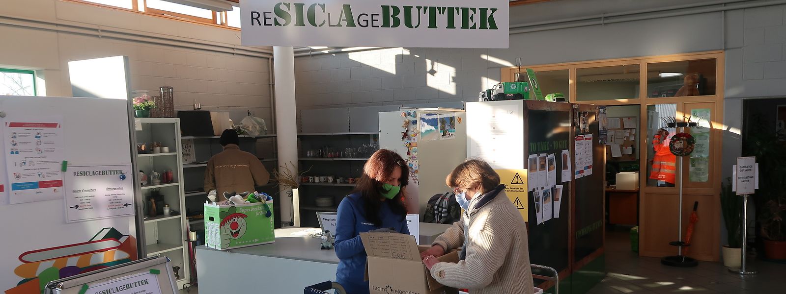 Über 46 Tonnen Gegenstände wechselten 2020 im Resiclagebuttek des SICA in Kehlen den Besitzer. 