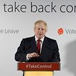 (FILES) In this file photo taken on June 24, 2016 Former London Mayor, and "Vote Leave" campaigner Boris Johnson speaks during a press conference in central London on June 24, 2016.
Britain's election watchdog believes the official Brexit campaign broke spending rules in the 2016 EU referendum, the campaign itself revealed on July 4, 2018. / AFP PHOTO / POOL / Stefan ROUSSEAU