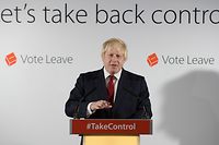 (FILES) In this file photo taken on June 24, 2016 Former London Mayor, and "Vote Leave" campaigner Boris Johnson speaks during a press conference in central London on June 24, 2016.
Britain's election watchdog believes the official Brexit campaign broke spending rules in the 2016 EU referendum, the campaign itself revealed on July 4, 2018. / AFP PHOTO / POOL / Stefan ROUSSEAU