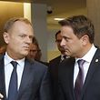 Premier Xavier Bettel mit EU-Gipfelchef Donald Tusk.