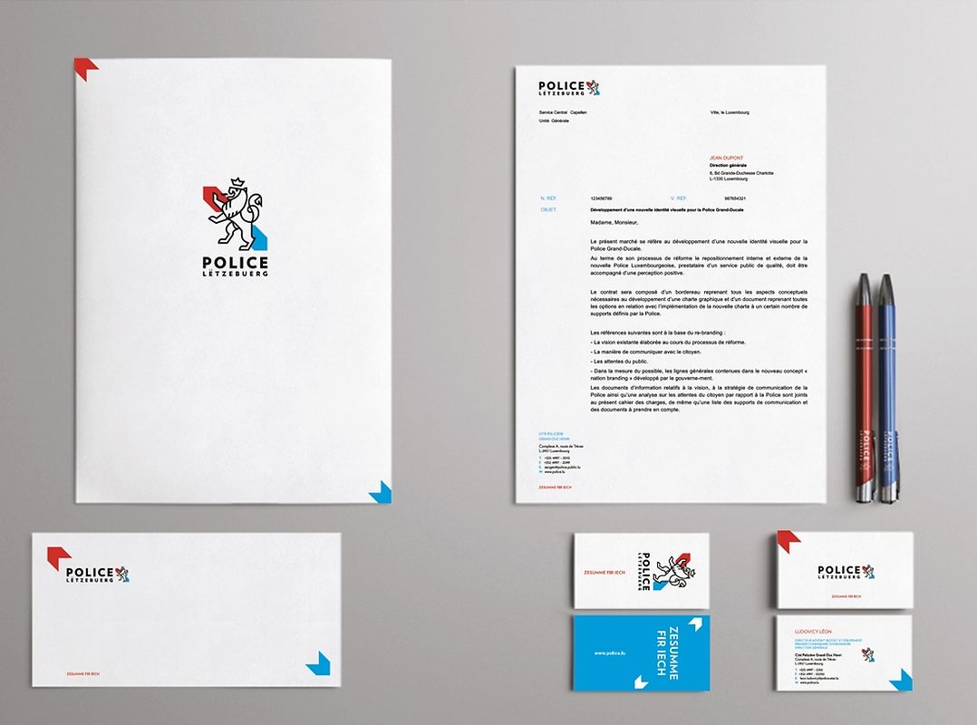 Die offizielle Präsentation der Polizei.