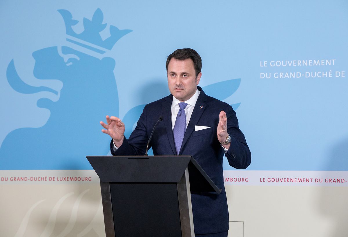 Prime minister Xavier Bettel speaks to the press after a meeting of the goverment council on Friday (Guy Jallay)