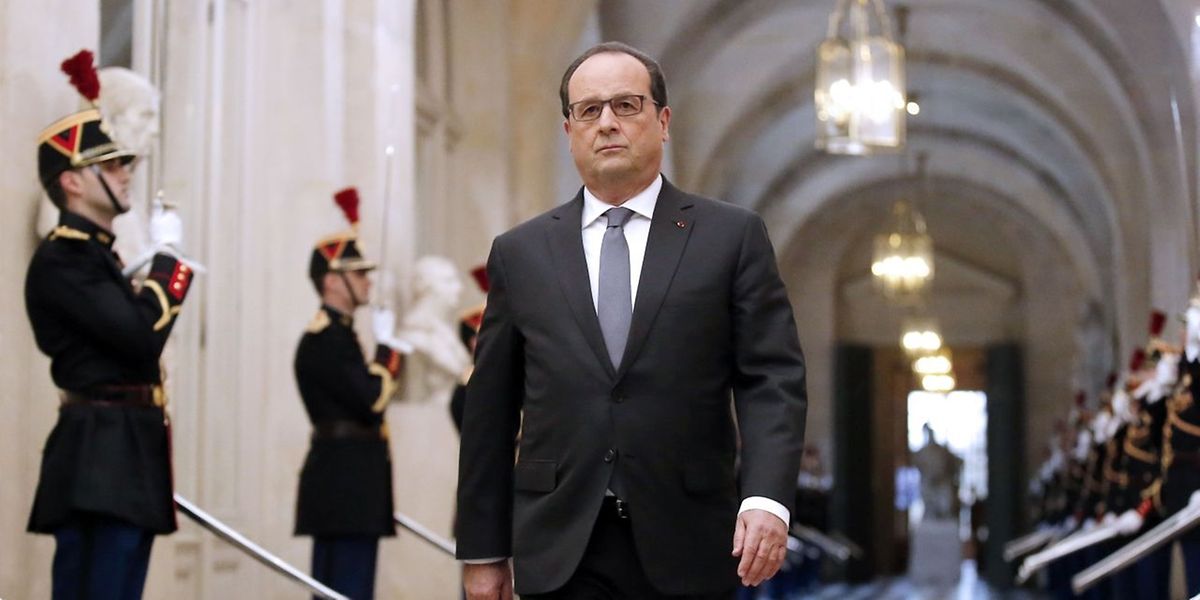 Hollande auf dem Weg zum Kongress.
