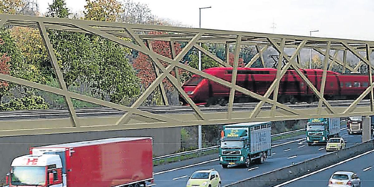 Die neue Zugstrecke wird die Düdelinger Autobahn (A3) unweit des Gaspericher Kreuzes überqueren.