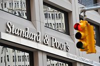 (FILES) - Photo shows Standard & Poor's headquarters in the financial district of New York on August 6, 2011. Standard & Poor's has decided to downgrade France's top-notch credit rating but will spare Germany, Belgium, Luxembourg and the Netherlands, an EU government source told AFP on January 13, 2012. AFP PHOTO/Stan HONDA
