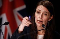 Prime Minister Jacinda Ardern speaks during a press conference at New Zealand Parliament in Auckland, New Zealand, Friday, September 3, 2021. A Sri Lankan national injured six people at an Auckland supermarket on Friday in a terrorist attack. (AAP Image/Stuff Pool, Robert Kitchin) NO ARCHIVING