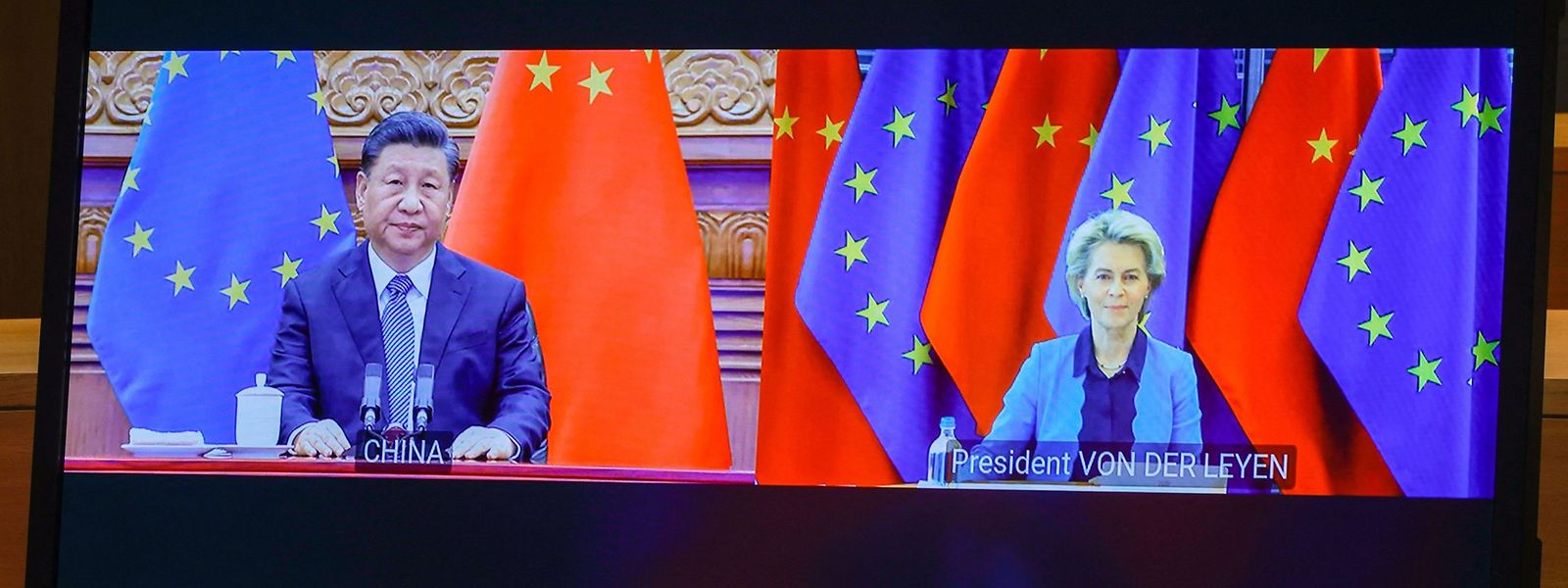 Chinas Staatschef Xi Jinping und EU-Kommissionspräsidentin Ursula von der Leyen sprachen über Video miteinander.
