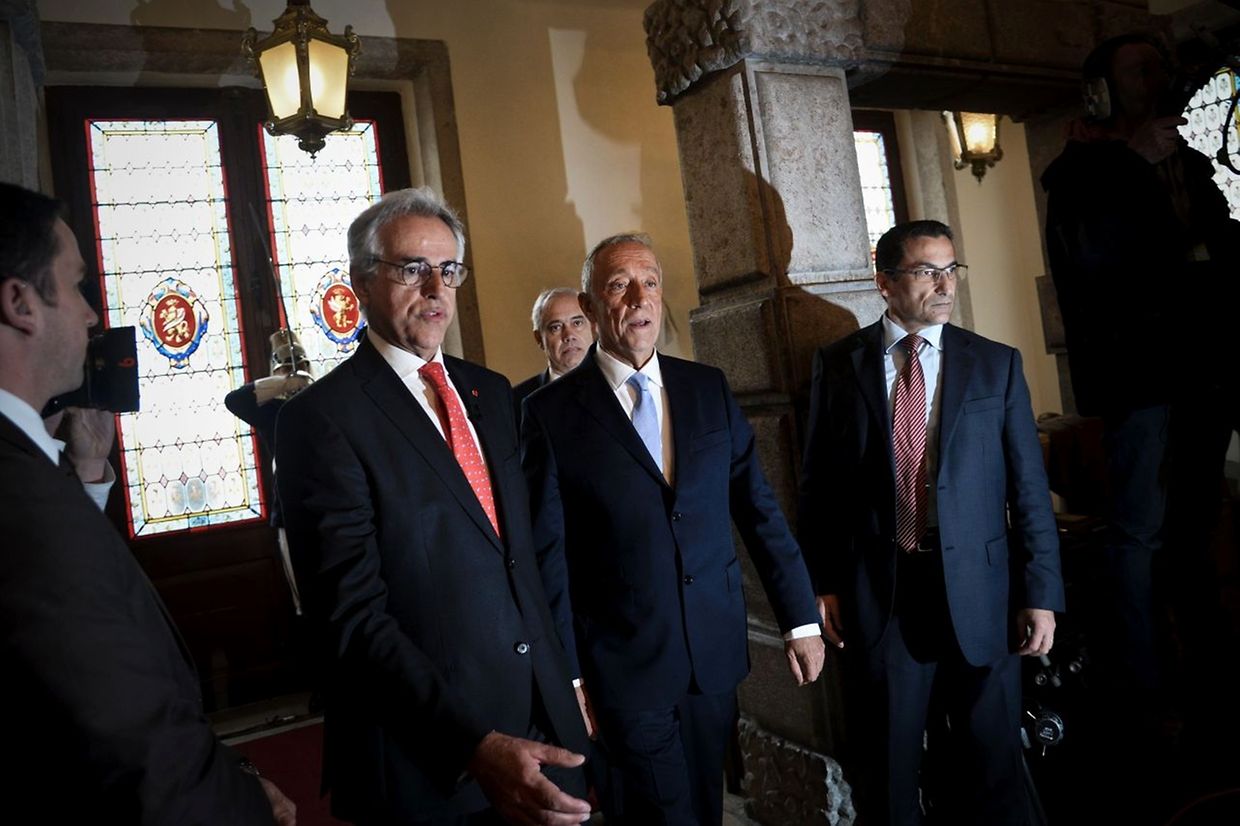 Momento de chegada de Marcelo Rebelo de Sousa a Belém