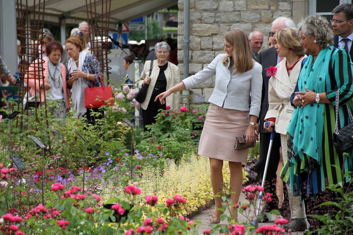 Junho de 2015: Stéphanie visitou um jardim de rosas em Walferdange